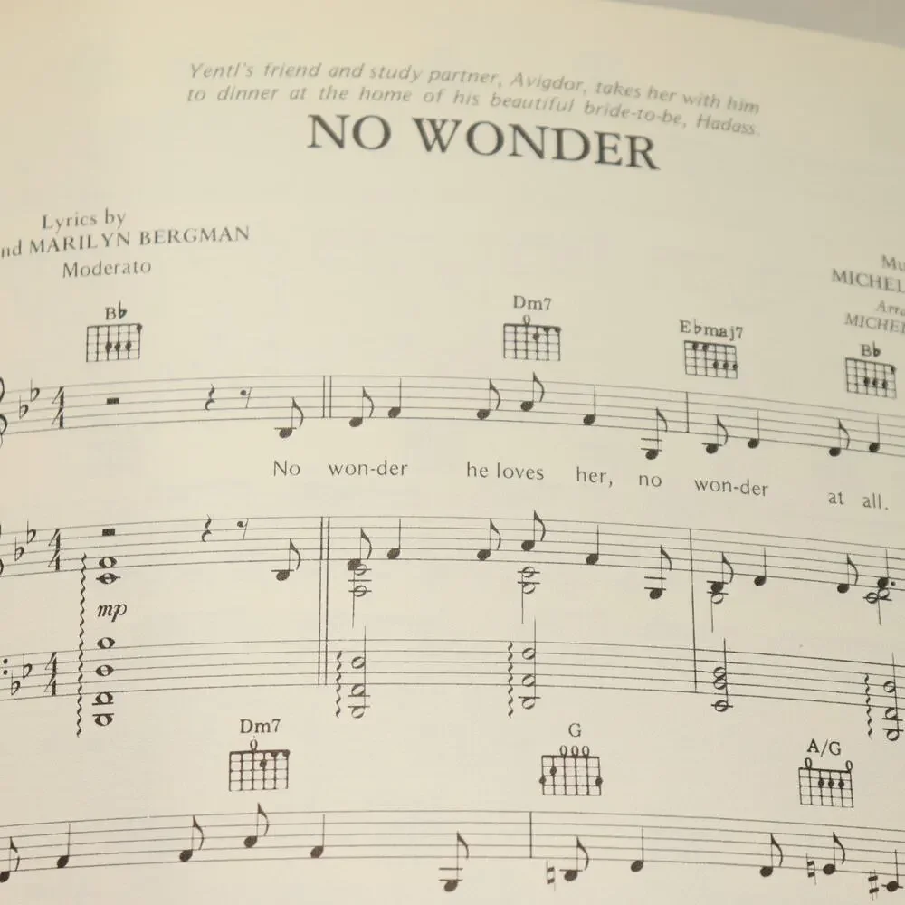 Barbra Streisand Yentl Songbook Score Sheet Music Ladbroke 1983